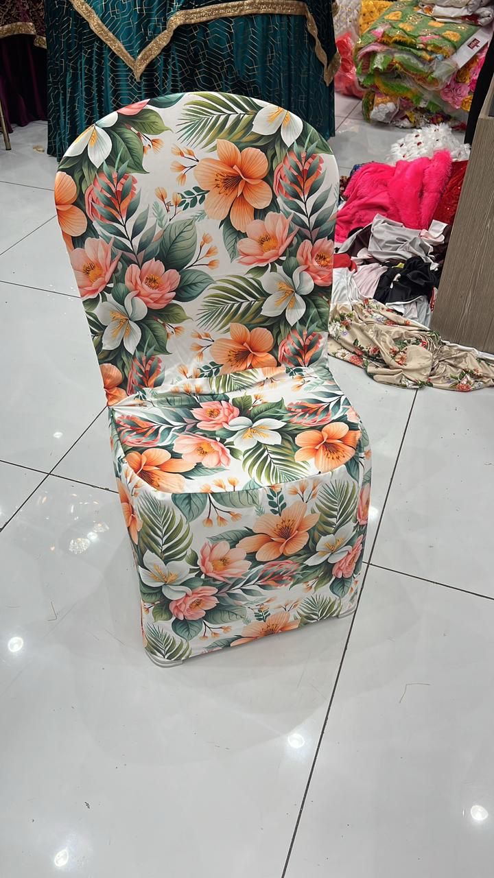 Tropical Floral Chair Cover